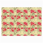 Retro 1880s Flowers Pattern 18 Large Glasses Cloth (2 Sides)