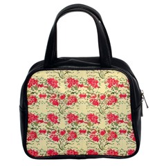 Retro 1880s Flowers Pattern 18 Classic Handbag (Two Sides) from ArtsNow.com Front