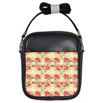 Retro 1880s Flowers Pattern 18 Girls Sling Bag