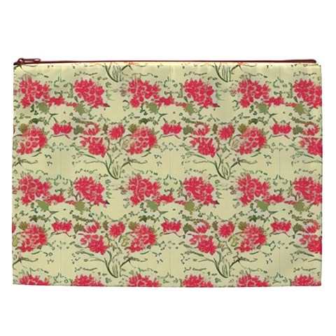 Retro 1880s Flowers Pattern 18 Cosmetic Bag (XXL) from ArtsNow.com Front