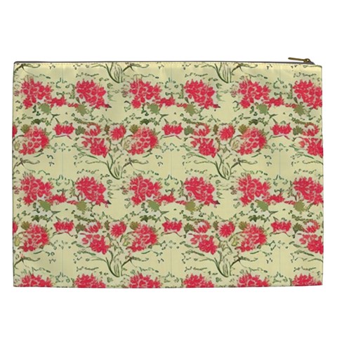 Retro 1880s Flowers Pattern 18 Cosmetic Bag (XXL) from ArtsNow.com Back