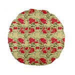 Retro 1880s Flowers Pattern 18 Standard 15  Premium Round Cushions