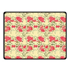 Retro 1880s Flowers Pattern 18 Two Sides Fleece Blanket (Small) from ArtsNow.com 45 x34  Blanket Front