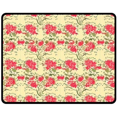 Retro 1880s Flowers Pattern 18 Two Sides Fleece Blanket (Medium) from ArtsNow.com 58.8 x47.4  Blanket Front