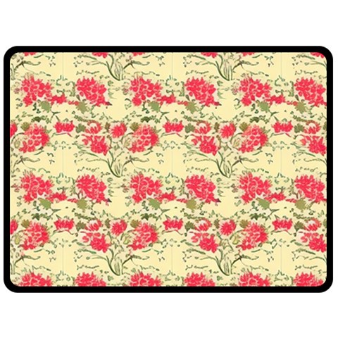 Retro 1880s Flowers Pattern 18 Two Sides Fleece Blanket (Large) from ArtsNow.com 80 x60  Blanket Front