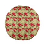 Retro 1880s Flowers Pattern 18 Standard 15  Premium Flano Round Cushions