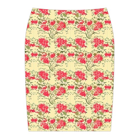 Retro 1880s Flowers Pattern 18 Midi Wrap Pencil Skirt from ArtsNow.com Back