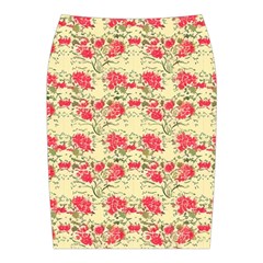 Retro 1880s Flowers Pattern 18 Midi Wrap Pencil Skirt from ArtsNow.com Back