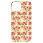 Retro 1880s Flowers Pattern 18 iPhone 14 Black UV Print Case