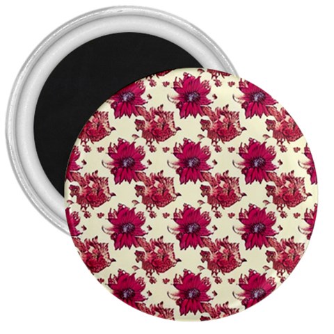 Retro 1880s Flowers Pattern 21 3  Magnets from ArtsNow.com Front