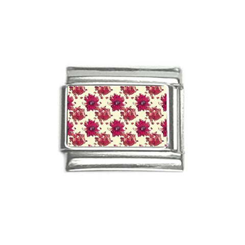 Retro 1880s Flowers Pattern 21 Italian Charm (9mm) from ArtsNow.com Front