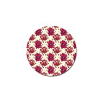 Retro 1880s Flowers Pattern 21 Golf Ball Marker (4 pack)