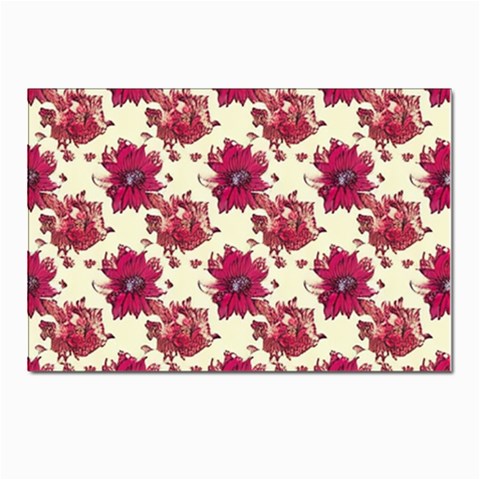 Retro 1880s Flowers Pattern 21 Postcard 4 x 6  (Pkg of 10) from ArtsNow.com Front