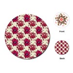 Retro 1880s Flowers Pattern 21 Playing Cards Single Design (Round)