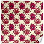 Retro 1880s Flowers Pattern 21 Canvas 20  x 20 