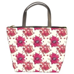 Retro 1880s Flowers Pattern 21 Bucket Bag from ArtsNow.com Front