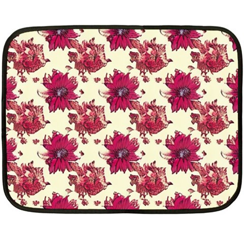 Retro 1880s Flowers Pattern 21 Two Sides Fleece Blanket (Mini) from ArtsNow.com 35 x27  Blanket Front