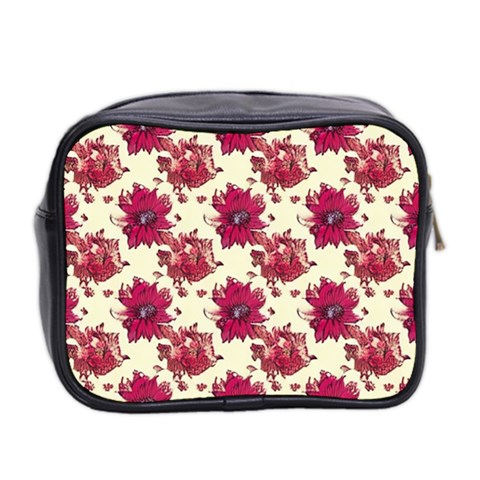 Retro 1880s Flowers Pattern 21 Mini Toiletries Bag (Two Sides) from ArtsNow.com Back