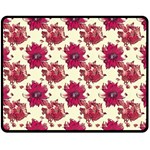 Retro 1880s Flowers Pattern 21 Fleece Blanket (Medium)