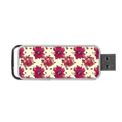 Retro 1880s Flowers Pattern 21 Portable USB Flash (Two Sides) from ArtsNow.com Front