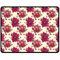 Retro 1880s Flowers Pattern 21 Two Sides Fleece Blanket (Medium) from ArtsNow.com 58.8 x47.4  Blanket Back