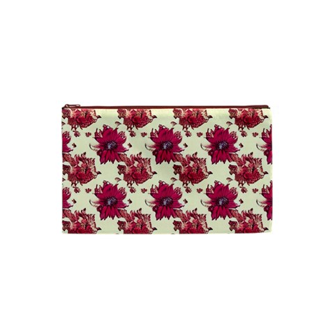 Retro 1880s Flowers Pattern 21 Cosmetic Bag (XS) from ArtsNow.com Front