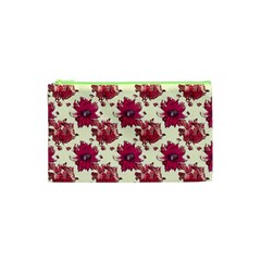 Retro 1880s Flowers Pattern 21 Cosmetic Bag (XS) from ArtsNow.com Front