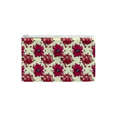 Retro 1880s Flowers Pattern 21 Cosmetic Bag (XS) from ArtsNow.com Front