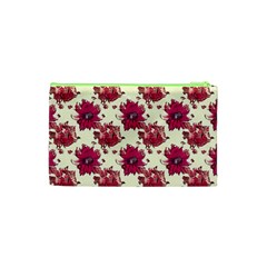 Retro 1880s Flowers Pattern 21 Cosmetic Bag (XS) from ArtsNow.com Back