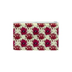 Retro 1880s Flowers Pattern 21 Cosmetic Bag (XS) from ArtsNow.com Back