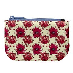 Retro 1880s Flowers Pattern 21 Large Coin Purse from ArtsNow.com Front