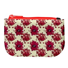 Retro 1880s Flowers Pattern 21 Large Coin Purse from ArtsNow.com Front