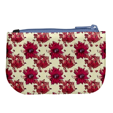 Retro 1880s Flowers Pattern 21 Large Coin Purse from ArtsNow.com Back