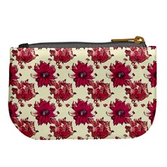 Retro 1880s Flowers Pattern 21 Large Coin Purse from ArtsNow.com Back