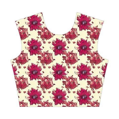 Retro 1880s Flowers Pattern 21 Cotton Crop Top from ArtsNow.com Front