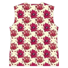 Retro 1880s Flowers Pattern 21 Women s Button Up Vest from ArtsNow.com Back