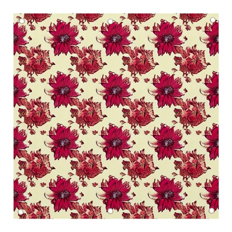 Retro 1880s Flowers Pattern 21 Banner and Sign 3  x 3  from ArtsNow.com Front