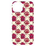 Retro 1880s Flowers Pattern 21 iPhone 14 Black UV Print Case