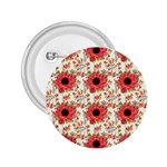 Retro 1880s Flowers Pattern 23 2.25  Buttons