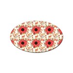 Retro 1880s Flowers Pattern 23 Sticker Oval (10 pack)