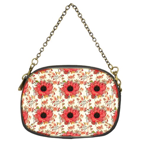 Retro 1880s Flowers Pattern 23 Chain Purse (Two Sides) from ArtsNow.com Front