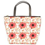 Retro 1880s Flowers Pattern 23 Bucket Bag