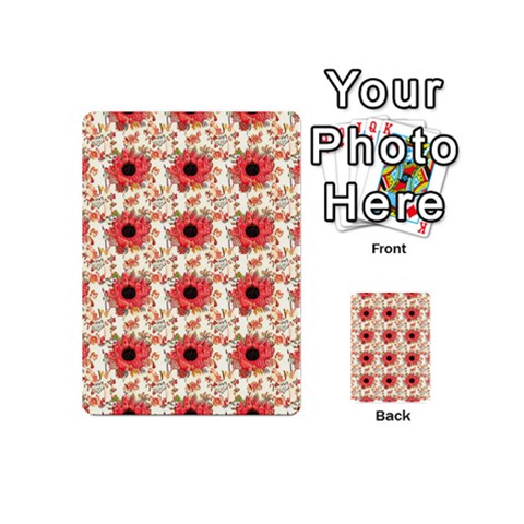 Retro 1880s Flowers Pattern 23 Playing Cards 54 Designs (Mini) from ArtsNow.com Back