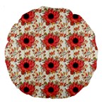 Retro 1880s Flowers Pattern 23 Large 18  Premium Round Cushions