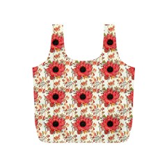 Retro 1880s Flowers Pattern 23 Full Print Recycle Bag (S) from ArtsNow.com Back