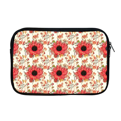 Retro 1880s Flowers Pattern 23 Apple MacBook Pro 17  Zipper Case from ArtsNow.com Front