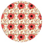 Retro 1880s Flowers Pattern 23 Round Trivet