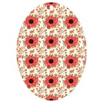 Retro 1880s Flowers Pattern 23 UV Print Acrylic Ornament Oval