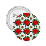 Retro 1880s Flowers Pattern 13 2.25  Buttons