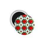 Retro 1880s Flowers Pattern 13 1.75  Magnets